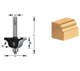 Router Bit - 1 x 15/32 x 1/4 - Roman Ogee Router Bits 240-10