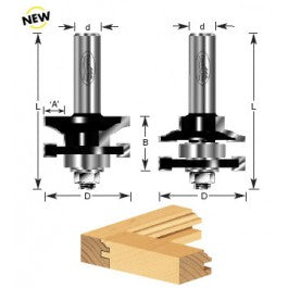 Router Bit - 1-5/8 D x 1-1/16 CH x 1/2 SHK - Carbide Tipped Ogee Stile and Rail 440 - 18