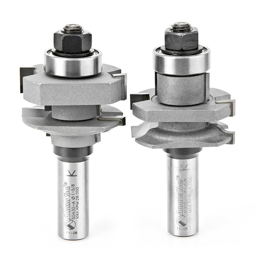 Router Bit - 1-5/8 D x 1-1/16 CH x 1/4 R x 1/2 SHK - 2-Piece Ogee Stile and Rail 55430