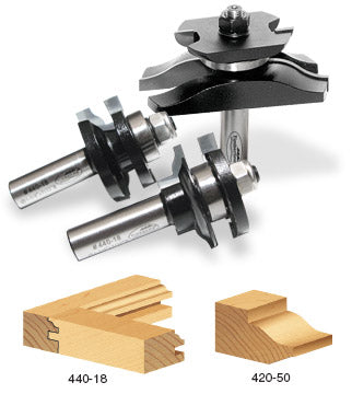 Router Bit - 1/2 SHK 5/8 to 7/8 Inch Material. 3-PC Ogee Raised Panel Door Set TRS-250