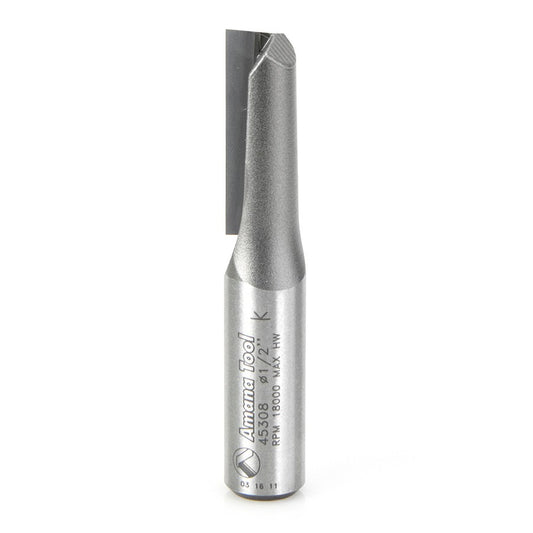 Router Bit - 1/2 D x 1-1/4 CH x 1/2 Inch SHK - Carbide Tipped Straight Plunge 45308