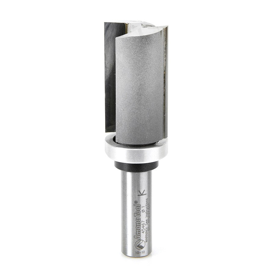 Router Bit - 1 Inch D x 1-3/4 CH x 1/2 SHK - Carbide Tipped Flush Trim Plunge 45467