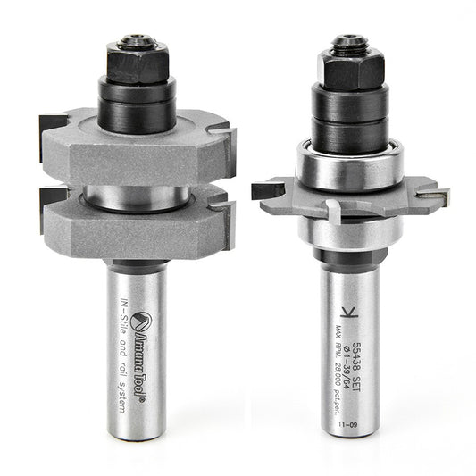 Router Bit - 1-5/8 D x 5/8 to 1-1/8 CH x 1/2 SHK - In Stile & Rail Mission 55438