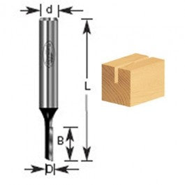 Router Bit - 1/16 D x 3/16 CH x 1/4 Inch SHK - Carbide Tipped Straight Plunge 100 - 04