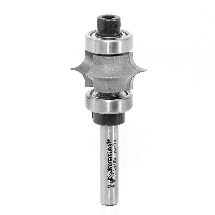 Router Bit - 3/16 R x 1 D x 1/2 CH x 1/4 SHK - Carbide Tipped Leaf Edge Beading 54190