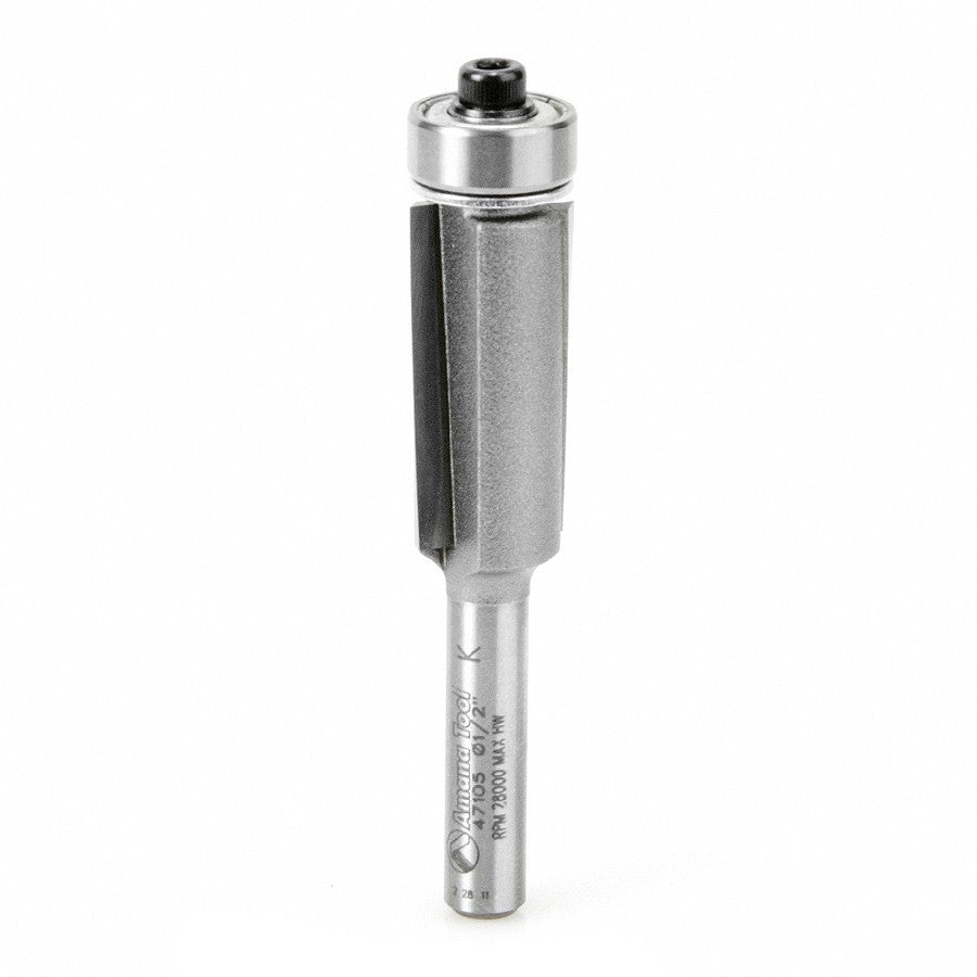 Router Bit - 1/2 D x 1 CH x 1/4 SHK - Carbide Tipped Dynabit Laminate Flush Trim 47105