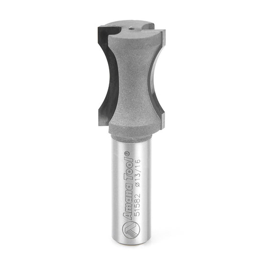 Router Bit - 23/32 R x 13/16 D x 1-1/4 CH x 1/2 SHK - Carb. Tipped Convex Edging 51582